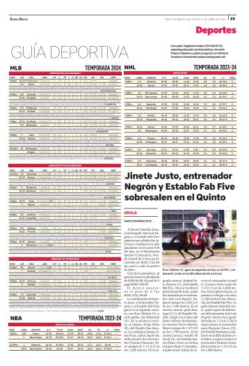 Guía Deportiva 15-04-2024