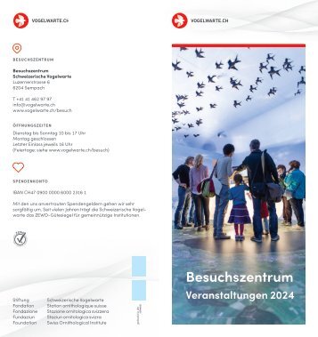 Besuchszentrum der Schweizerischen Vogelwarte Programm 2024