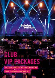Baloise Session 2024: CLUB VIP-Packages