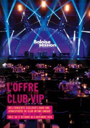 Baloise Session 2024: Offre VIP