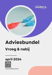 Adviesbundel Vroeg en nabij 