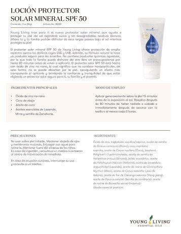 Loción Protector Solar Mineral SPF 50