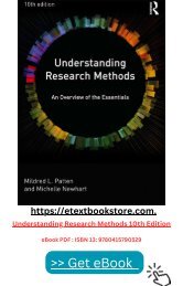 Download Understanding Research Methods 10th Edition PDF - ISBN13 :9780415790529