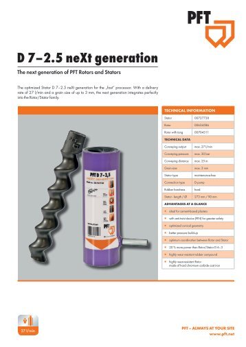 PFT Rotor/Stator D 7-2,5 neXt generation_en