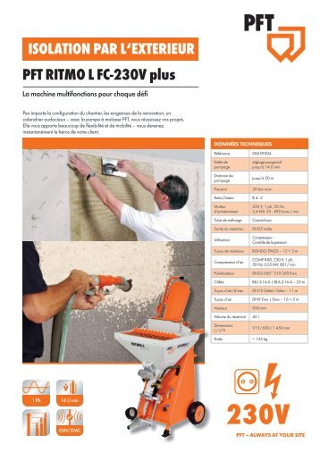 PFT RITMO L FC-230V plus - Isolation par l`exterieur_fr