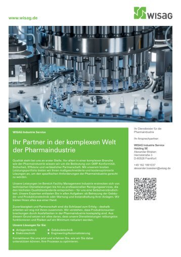 Ihr Partner in der komplexen Welt der Pharmaindustrie