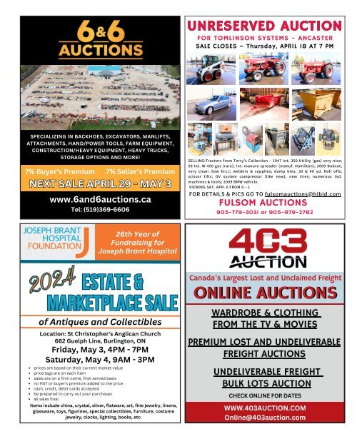 Woodbridge Advertiser/AuctionsOntario.ca - 2024-04-16