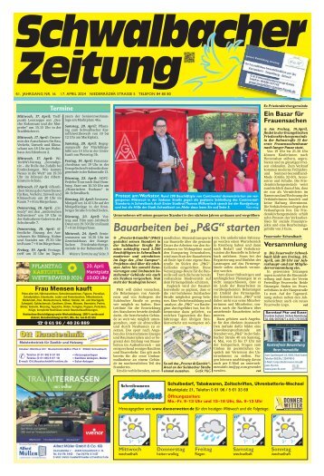 Schwalbacher Zeitung Ausgabe Kw 16-2024