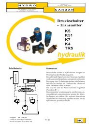 Druckschalter - Transmitter K5 K51 K7 K4 TR5 - Hydro Cardan