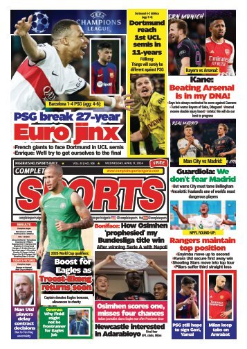 COMPLETE SPORTS - WEDNESDAY, APRIL 17, 2024