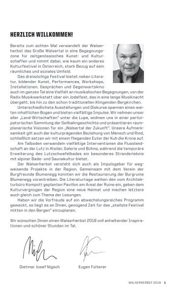 Walserherbst 2018 Programmheft