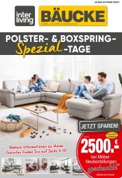 Polster- & Boxspring-Spezial-Tage