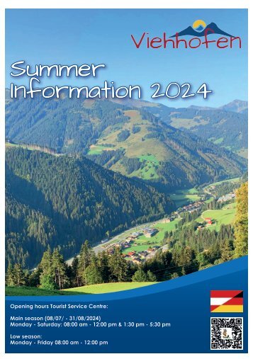 Summer information about Viehhofen 2024