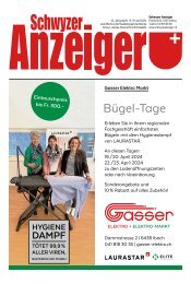 Schwyzer Anzeiger – Woche 16 – 19. April 2024