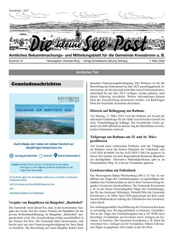 17.04.2024 Die kleine See-Post