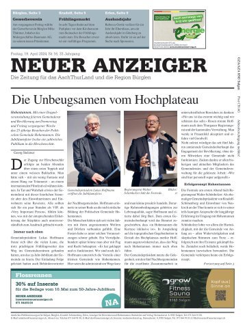Neuer Anzeiger 19. April 2024