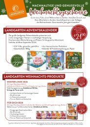 Landgarten Bio Werbemittel Adventskalender-Weihnachtsideen