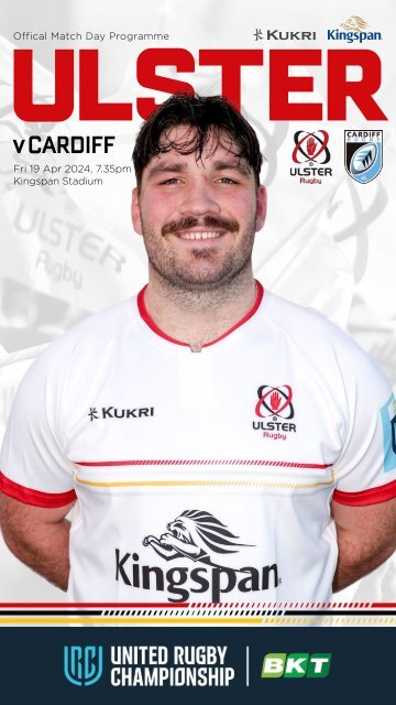 BKT-URC Ulster Rugby Match Day Programme v Cardiff