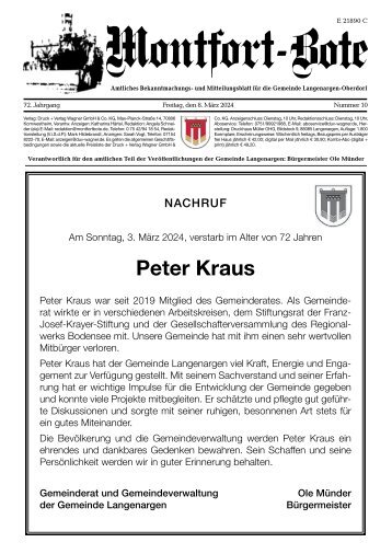 18.04.2024 Montfort-Bote