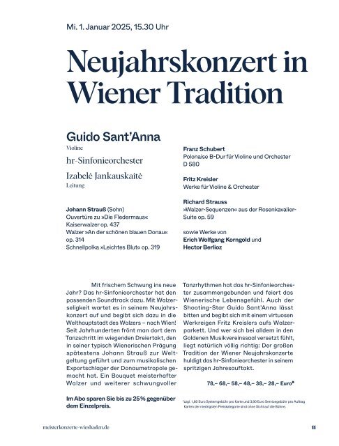 Meisterkonzerte Wiesbaden Saison 2024/25