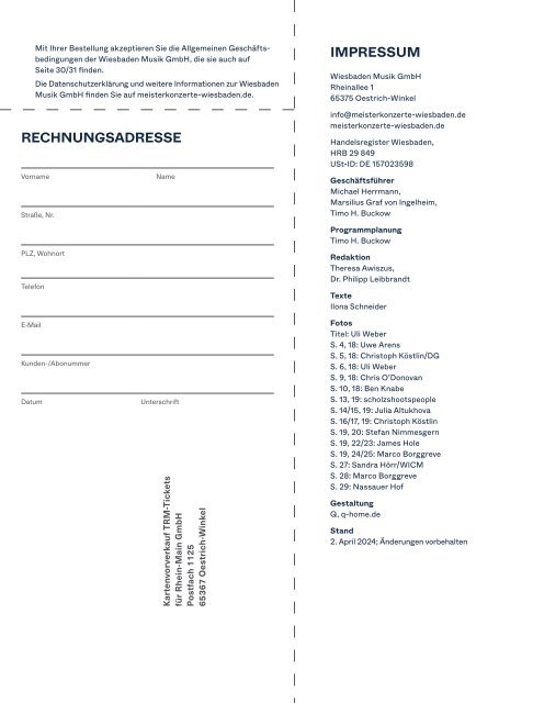 Meisterkonzerte Wiesbaden Saison 2024/25