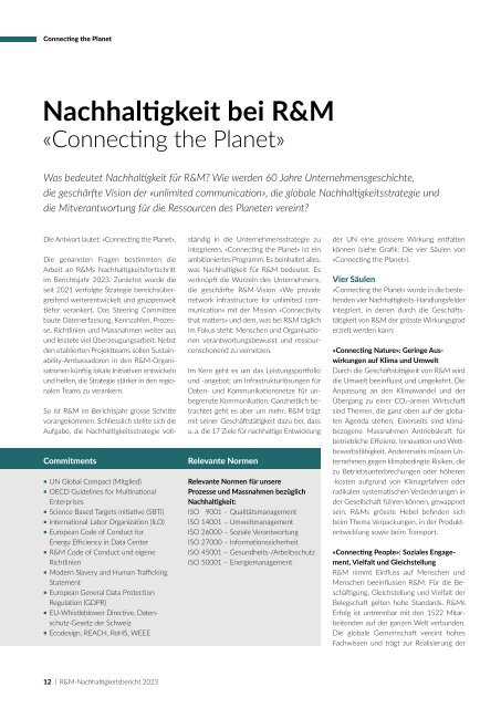 R&M Nachhaltigkeitsbericht 2023
