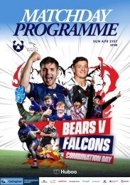 Matchday programme: Bristol Bears vs Newcastle Falcons