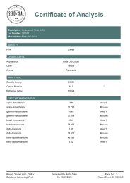 Cedarwood Lot 170502 Finished Goods Testing