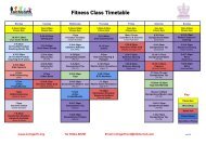 Fitness Timetable April24