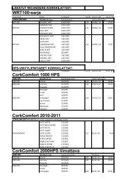 WRT100-sarja CorkComfort 1000 HPS CorkComfort 2010-2011 ...
