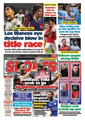 COMPLETE SPORTS - SUNDAY, APRIL 21, 2024