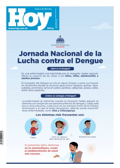 Edición impresa, lunes 22 de abril de 2024