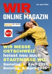 WIR ONLINE MAGAZIN VOM 22. APRIL 2024