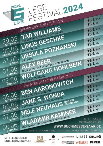 Buchmesse Live Lesefestival 2024 