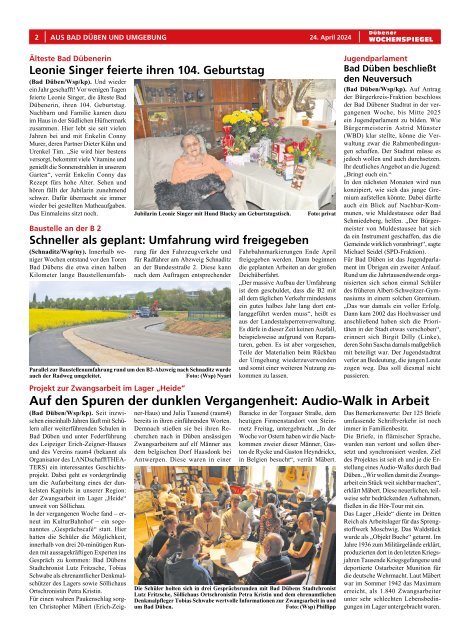 Dübener Wochenspiegel - Ausgabe 8 - Jahrgang 2024