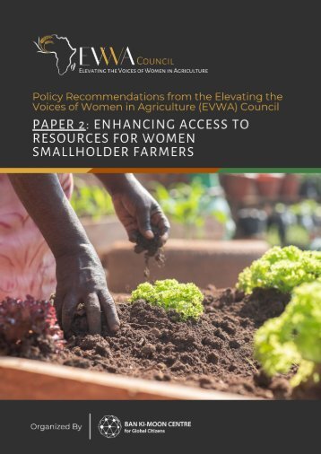 EVWA Council Policy Paper 2: Enhancing Access to Resources For Women Smallholder Farmers