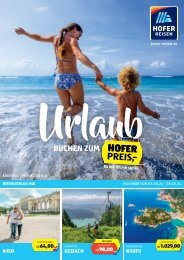 HOFER REISEN Reisekatalog