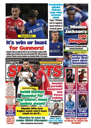 COMPLETE SPORTS - TUESDAY, APRIL 23, 2024