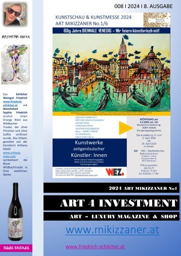 ART 4 INVESTMENT LUXURY MAGAZINE 008_2024 8te AUSGABE ART MIKIZZANER No1