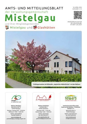 Mistelbau-Glashütten Amts- und Mitteilungsblatt Mai 2024