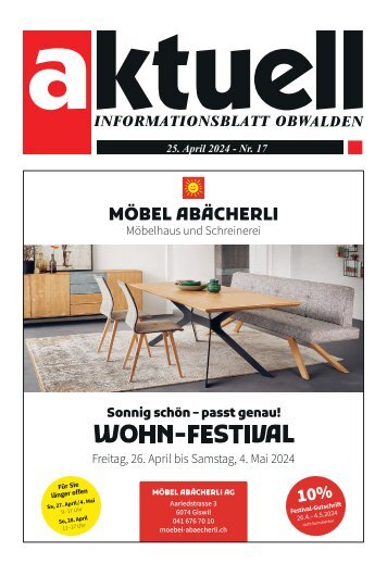 Aktuell Obwalden | KW 17 | 25. April 2024