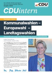 CDUintern Zollernalb Ausgabe 1/2024