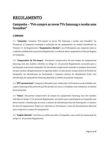 Regulamento Campanha Pré-Compra TVs ONE LAUNCH