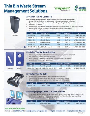 Thin Bin Waste Stream Management Solutions (TBINFLY2404)