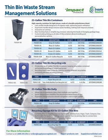 Thin Bin Waste Stream Management Solutions (TBINFLY2404)