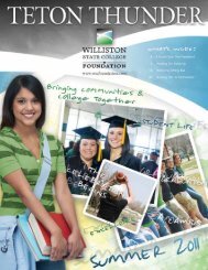 A Note From The President 6 - Williston State College Foundation