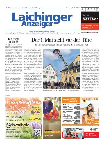 24.04.2024 Laichinger Anzeiger