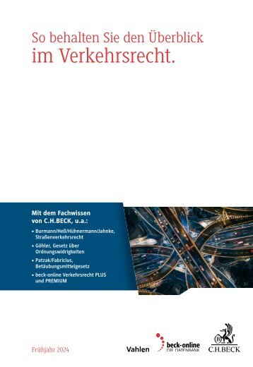 Themenprospekt Verkehrsrecht 01/24