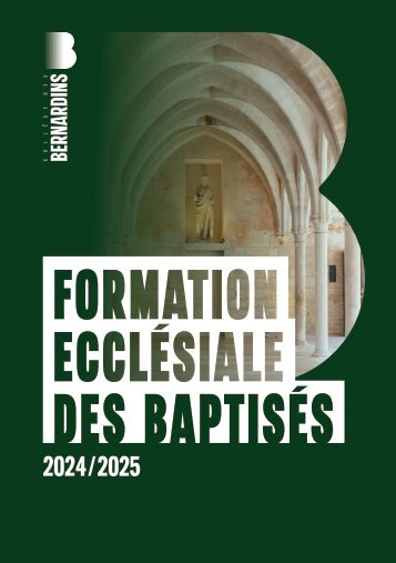 Livret Formation ecclésiale des baptisés 2024/2025