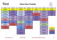 Fitness Timetable April24